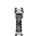 Zilveren JWLZ klemarmband met leer; Maat S/M (Slavenarmband), Ophalen of Verzenden, Gebruikt, Overige kleuren, Zilver