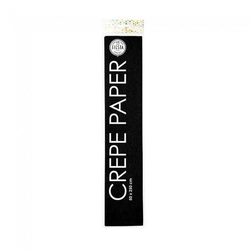 Crepe Papier Zwart 50cm 2,5m, Hobby en Vrije tijd, Feestartikelen, Nieuw, Verzenden