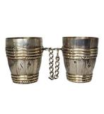 Beker - Zilver, Duitse Trompe Loeil Broederschap Wijnvat, Antiek en Kunst