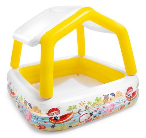 INTEX Baby Zwembad met Afneembaar Dak - Veilig en Leuk vo..., Tuin en Terras, Zwembaden, Nieuw, Ophalen of Verzenden