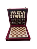Schaakspel - been, hout, parelmoer, Antiek en Kunst