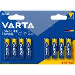 Varta AAA (LR03) Longlife Power batterijen - 8, Nieuw, Ophalen of Verzenden