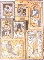 Jonge wijn in oude vaten op spotprent (lijst optie, Lithos), Antiek en Kunst, Verzenden