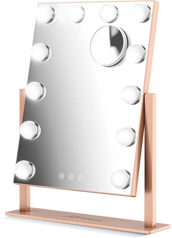 2dekans | Mirlux Make Up Hollywood Spiegel met Verlichting -, Huis en Inrichting, Lampen | Losse lampen, Zo goed als nieuw, Ophalen of Verzenden