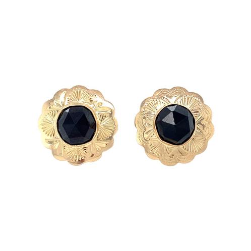 Gouden vintage oorclips met granaat 14 krt, Sieraden, Tassen en Uiterlijk, Oorbellen, Nieuw, Ophalen of Verzenden