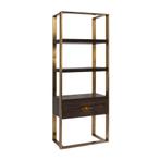 *WOONWINKEL* Kare Design Osaka Open Wandkast Messing Met Hou, Verzenden, Nieuw