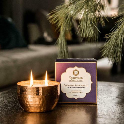 Geurkaars pot - Lavendel Citroengras, Sport en Fitness, Gezondheidsproducten en Wellness, Aroma, Nieuw, Ophalen of Verzenden