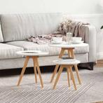 vidaXL Salontafel Bruin 50 x 50 x 46 cm Massief walnotenhout, Huis en Inrichting, Tafels | Salontafels, Verzenden, Rond, Nieuw