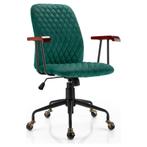 Trendmix Fluwelen Vintage Bureaustoel Met Kantelbare, Huis en Inrichting, Bureaustoelen, Ophalen of Verzenden, Nieuw