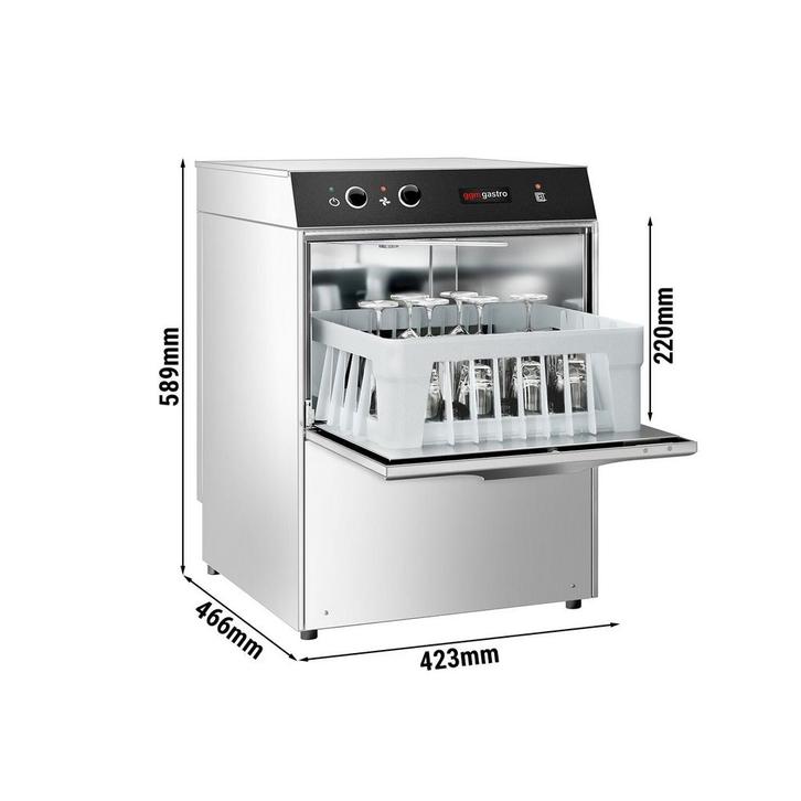 GGM Gastro | Dubbelwandige mini glazenspoelmachine - |, Witgoed en Apparatuur, Wasmachines, Nieuw, Verzenden