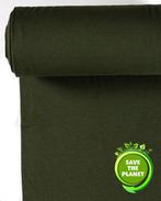 Boordstof Donkergoen 100% gerecycled, Hobby en Vrije tijd, Stoffen en Lappen, Nieuw, Overige kleuren