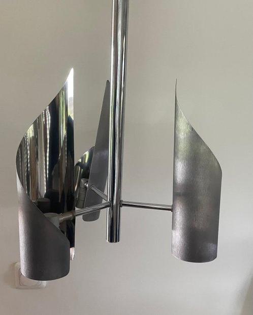 Unknown - Max Sauze style - Kroonluchter - Chroom, Staal -, Antiek en Kunst, Antiek | Lampen