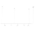 Modern hangend railsysteem met 5 spots wit 1-fase  - Iconic, Huis en Inrichting, Lampen | Spots, Verzenden, Nieuw, Modern
