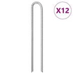 vidaXL Tentharingen 12 st U-vormig Ø12 mm 41,5 cm, Caravans en Kamperen, Verzenden, Nieuw