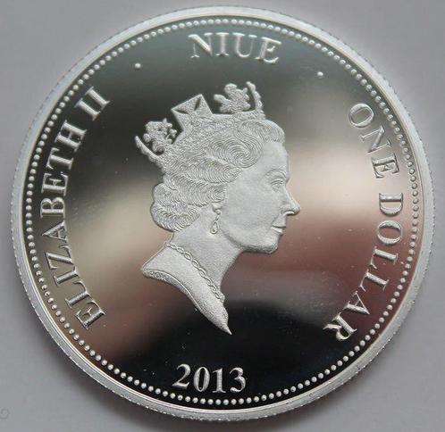 Niue. 1 Dollar 2013 Year of the Snake Snakebit 20g (Zonder, Postzegels en Munten, Munten | Europa | Niet-Euromunten