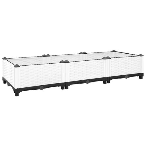 vidaXL Plantenbak verhoogd 120x40x23 cm polypropeen, Tuin en Terras, Bloembakken en Plantenbakken, 100 cm of meer, Nieuw, Kunststof