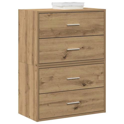 vidaXL Kasten met 2 lades 2st 60x31x40cm bewerkt hout, Kinderen en Baby's, Kinderkamer | Commodes en Kasten, Nieuw, Verzenden