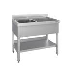 GGM Gastro | Spoeltafel ECO - 1200x700mm - met bodemschap &, Verzenden, Nieuw in verpakking, RVS Meubilair