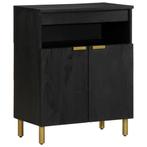 vidaXL Dressoir 60x33x75 cm bewerkt hout zwart, Huis en Inrichting, Woonaccessoires | Cd- en Dvd-rekken, Verzenden, Nieuw