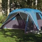 vidaXL Gezinstent met luifel 6-persoons waterdicht blauw, Caravans en Kamperen, Verzenden, Nieuw, Tot en met 2
