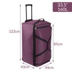 Trolley, reistas, violet, afsluitbaar, met slot, 160 lite..., Verzenden, Nieuw