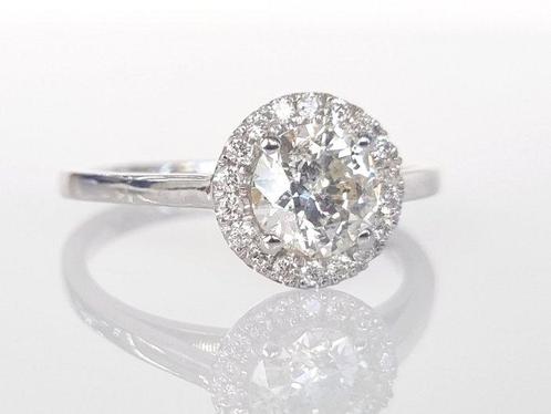 Cocktailring - 14 karaat Witgoud - 1.20ct. tw. Diamant, Sieraden, Tassen en Uiterlijk, Antieke sieraden
