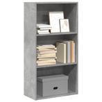 vidaXL Boekenkast 60x30x114 cm bewerkt hout betongrijs, Huis en Inrichting, Kasten | Boekenkasten, Minder dan 50 cm, Verzenden