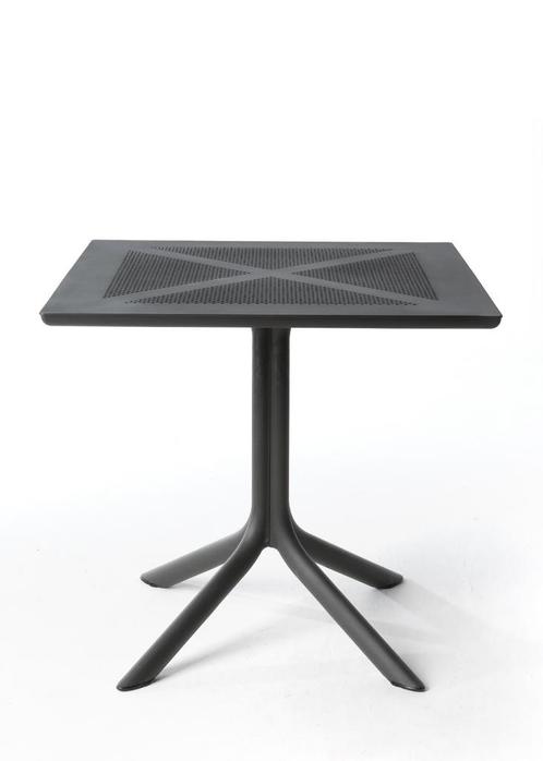 Nardi tuintafel Clip X80 glasvezel - Antraciet, Tuin en Terras, Tuintafels, Ophalen of Verzenden