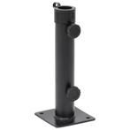 vidaXL Parasolvoet voor Ø38/48 mm stok staal matzwart, Verzenden, Nieuw, Parasolvoet