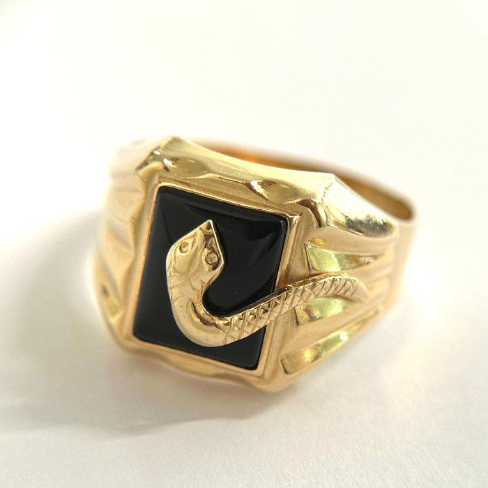 Handmade - Ring - Snake Ring - 7.3 g - 18 karaat Geel goud, Sieraden, Tassen en Uiterlijk, Ringen
