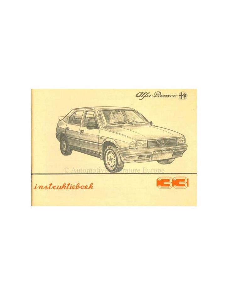1986 ALFA ROMEO 33 INSTRUCTIEBOEKJE NEDERLANDS, Auto diversen, Handleidingen en Instructieboekjes