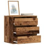 vidaXL Ladekast 60x41x58 cm bewerkt hout oud houtkleurig, Kinderen en Baby's, Kinderkamer | Commodes en Kasten, Verzenden, Nieuw