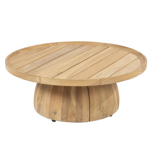 Pablo lounge tuintafel 80 cm rond H30 cm teak, Tuin en Terras, Tuintafels, Nieuw, Teakhout, Ophalen of Verzenden