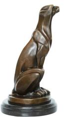 Figuur - Bronze sculpture of a sitting Cheetah - 30cm -, Antiek en Kunst