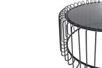 Ronde salontafel VARIATION 60cm zwart ijzeren metalen frame, Huis en Inrichting, Tafels | Salontafels, Nieuw, Ophalen of Verzenden