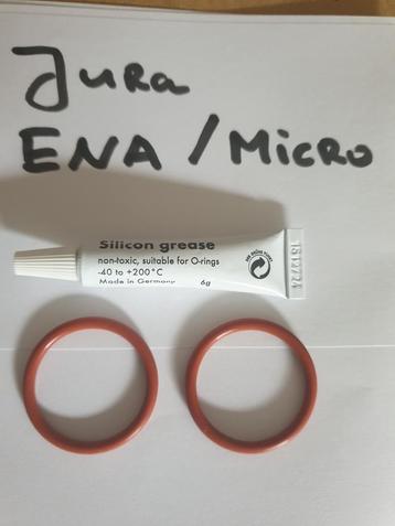 2x Jura O-ringen ENA Micro zetgroep + siliconenvet 6 gram beschikbaar voor biedingen