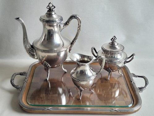 Wiskemann - Bruno Wiskemaan - Koffieservies (4) - Verzilverd, Antiek en Kunst, Antiek | Meubels | Tafels