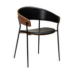*WOONWINKEL* Dan-Form Crib Eetkamerstoel Gebogen Walnoot, Huis en Inrichting, Stoelen, Verzenden, Nieuw, Zwart