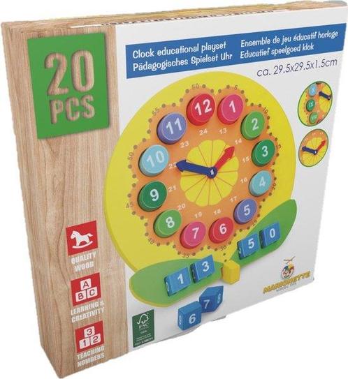 Tweedekans | Marionette - Houten Klok Speelgoed - Educatieve, Kinderen en Baby's, Speelgoed | Educatief en Creatief, Zo goed als nieuw