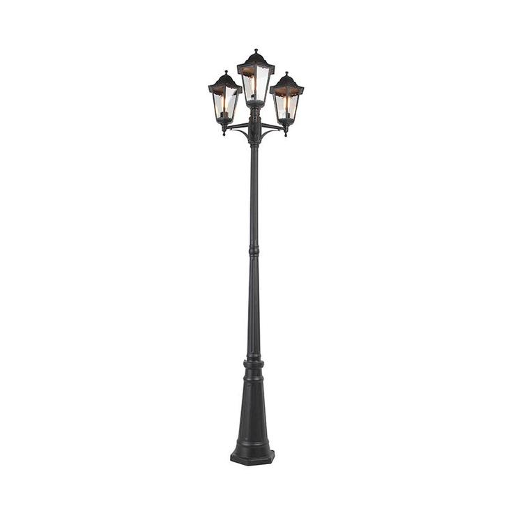 Landelijke buiten lantaarn zwart IP44 - New Orleans, Tuin en Terras, Buitenverlichting, Nieuw, 50 tot 250 watt