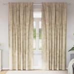 vidaXL Gordijn met gordijnen 2 pcs Crème 260 x 140 cm, Huis en Inrichting, Verzenden, Nieuw, Crème