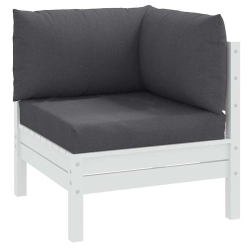 vidaXL Palletkussens 3 st stof gemêleerd antracietkleurig, Huis en Inrichting, Woonaccessoires | Kussens, Nieuw, Verzenden
