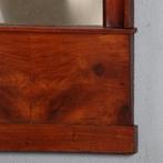 Vroeg Biedermeier spiegel met dubbele kap en brons beslag c, Antiek en Kunst, Antiek | Spiegels, Ophalen of Verzenden