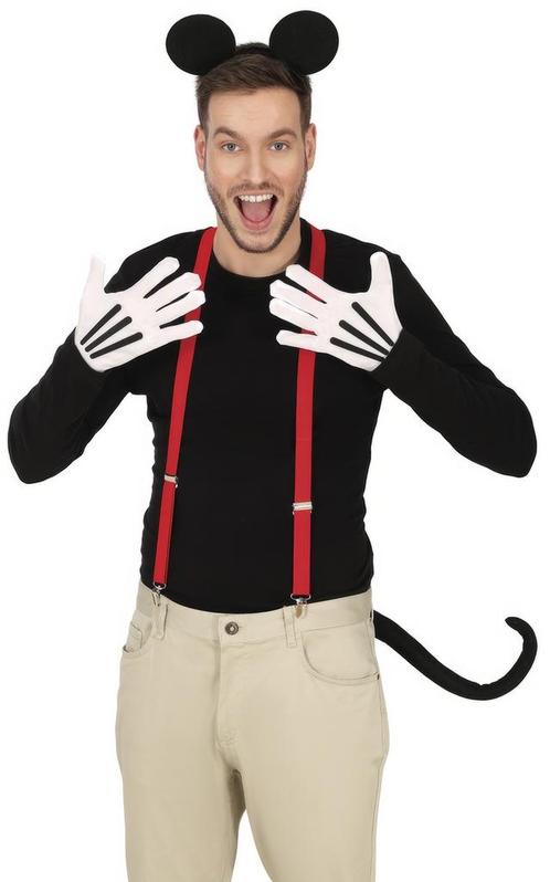 Mickey Mouse Verkleedset Heren 4 delig, Hobby en Vrije tijd, Feestartikelen, Nieuw, Verzenden