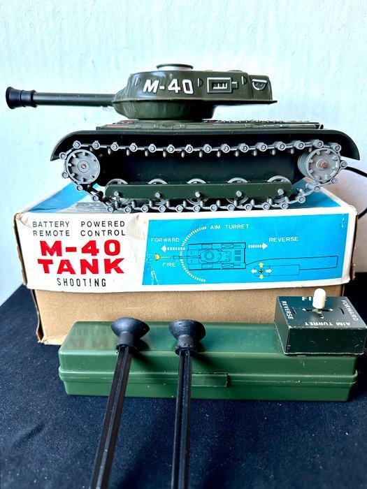 Masudaya - Blikken speelgoed - No Reserve - M-40 Tank, Antiek en Kunst, Antiek | Speelgoed