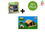 Kids Globe Set Houten Paardenstal 2 Boxen (Bruin/1:24) +..., Ophalen of Verzenden, Nieuw