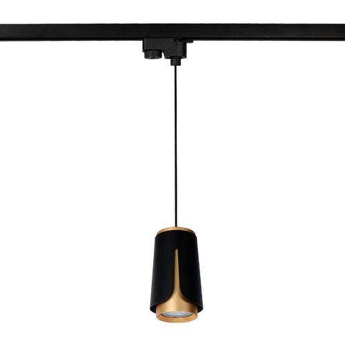 1-fase langwerpige hanglamp 14CM | Tulip | Zwart/ Goud, Huis en Inrichting, Lampen | Plafondlampen, Nieuw, Kunststof, Metaal, Ophalen of Verzenden