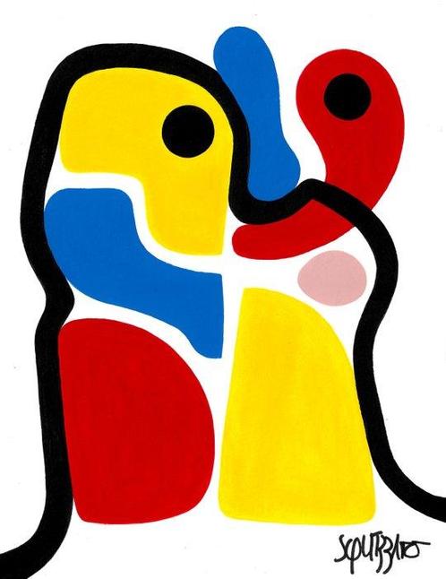 Antony Squizzato - A portrait in seven stones, Antiek en Kunst, Kunst | Schilderijen | Modern