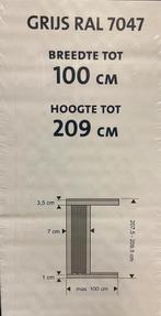 2dekans | Bruynzeel Plissehor deur s500 100x209 grijs, Doe-het-zelf en Verbouw, Ophalen of Verzenden, Zo goed als nieuw