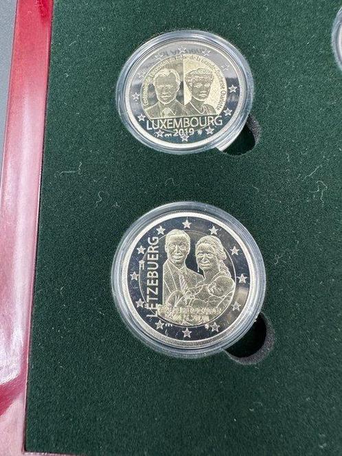 Luxemburg. 2 Euro 2019/2021 (6 stuks) Proof (Zonder, Postzegels en Munten, Munten | Europa | Euromunten